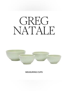 Greg Natale Ceramic Measuring Cup Set - New In Box Mint Speckled
